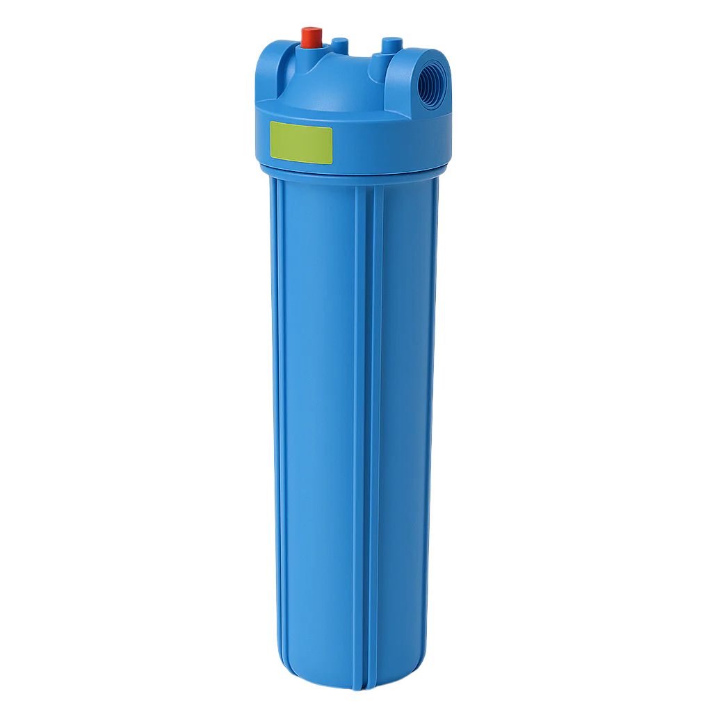 20 Inch Slim Blue Cartridge Water Filter Housing – Virgin Plastic for Whole House Filtration