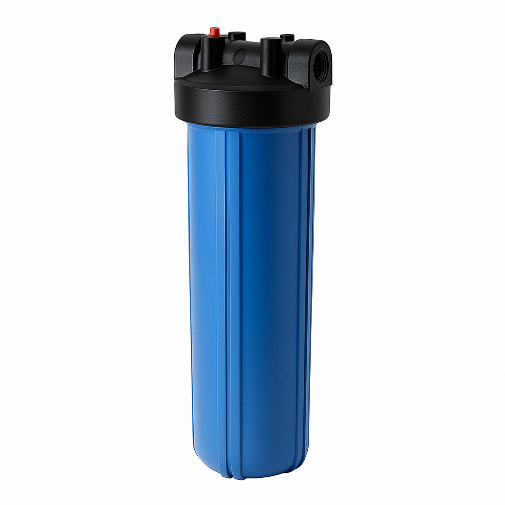 20 Inch Slim Blue Cartridge Water Filter Housing – Standard Plastic for Whole House Use