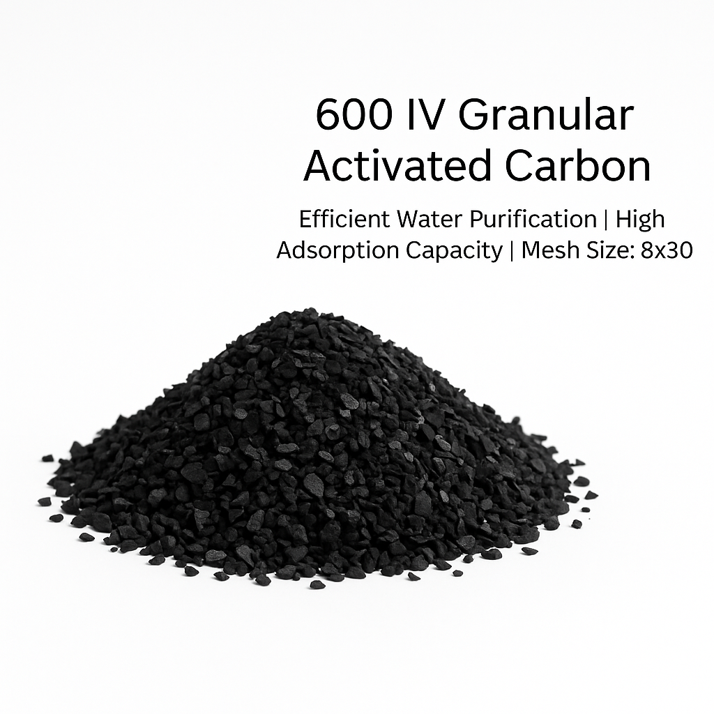 600 IV Granular Activated Carbon (25 Kg) | Efficient Water Purification Media for RO & Filtration Systems