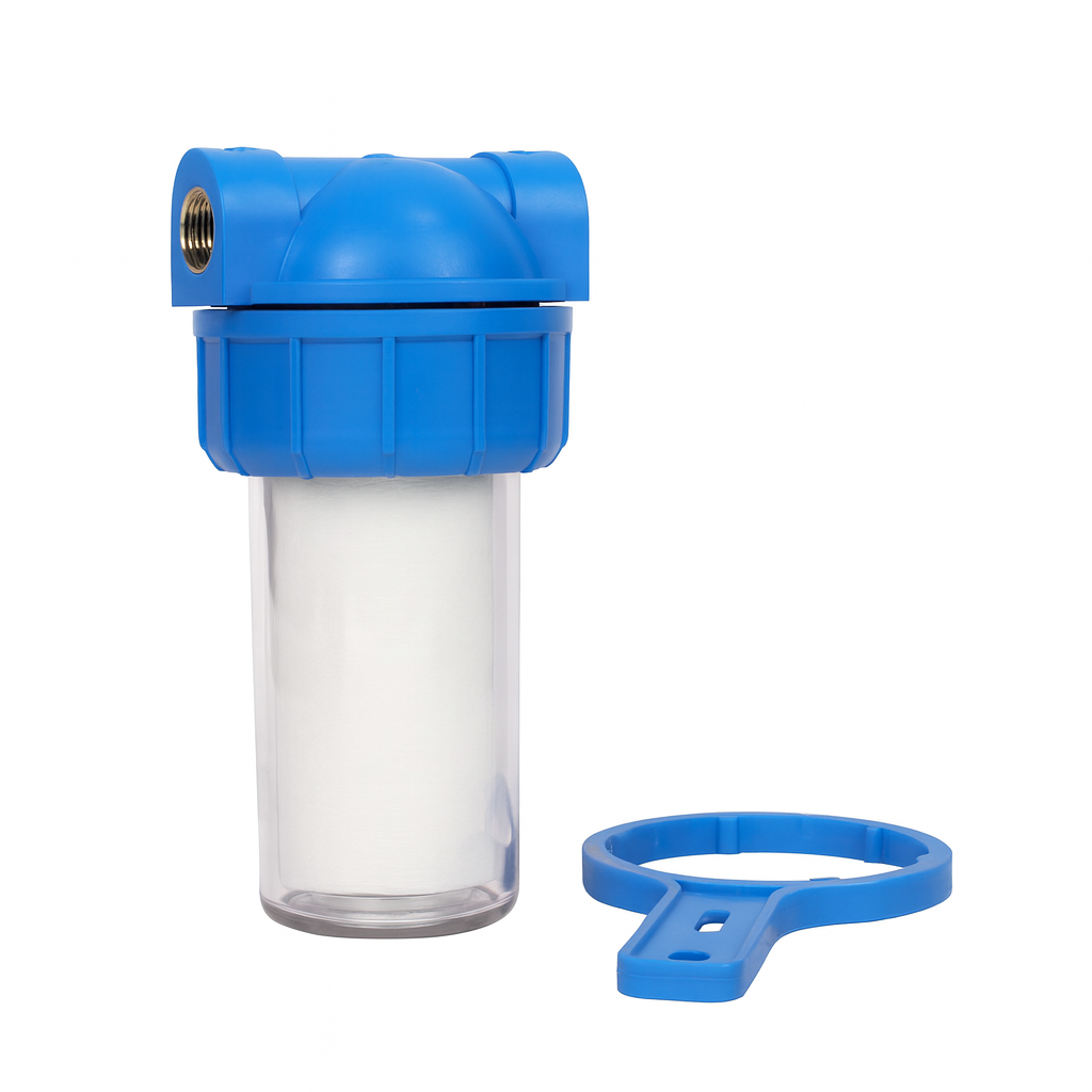 5 Inch Slim Clear Water Filter Housing – Compact Design for RO & Pre-Filtration