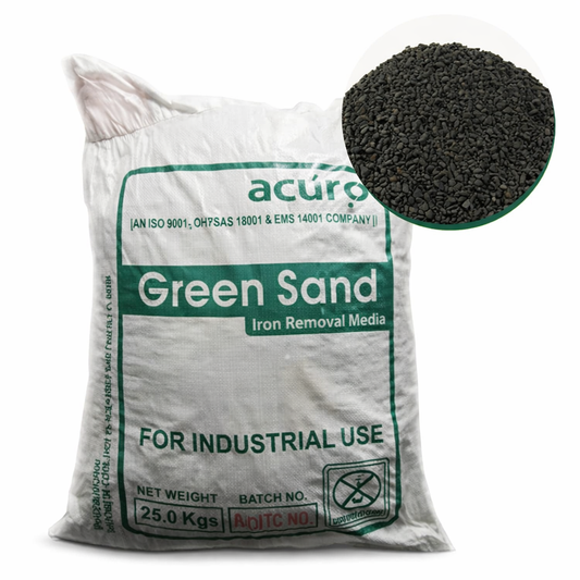 Manganese Greensand (MnO2) – Iron Removal Media – Acuro – 25 Kg) | High-Performance Media for Iron & Manganese Removal in Water Treatment
