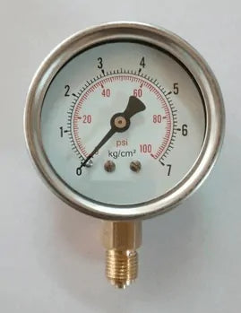 0 to 7 Kg/Cm2 Bottom Connection Pressure Gauge